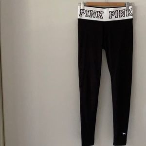 Black cotton PINK leggings